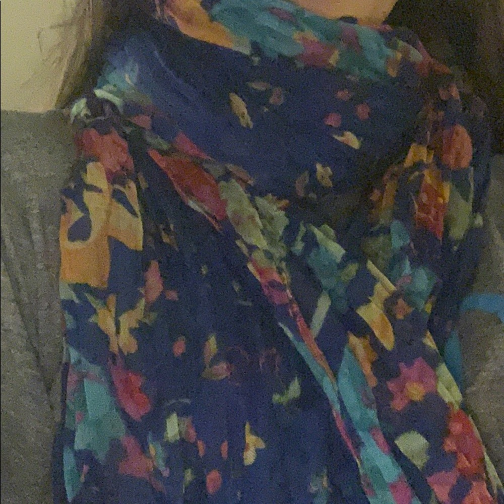 Lightweight floral scarf